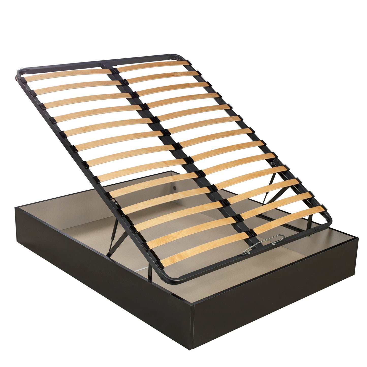 Sommier com arrumação com estrado cor preto (2)