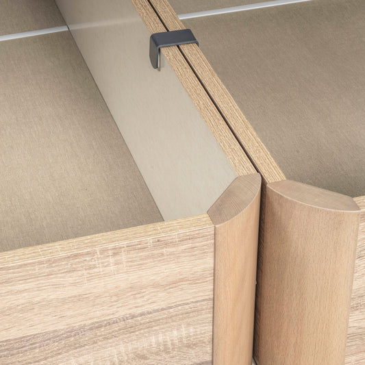 Sommier com arrumação natural de grande capacidade - STORAGE BED NAT (7)